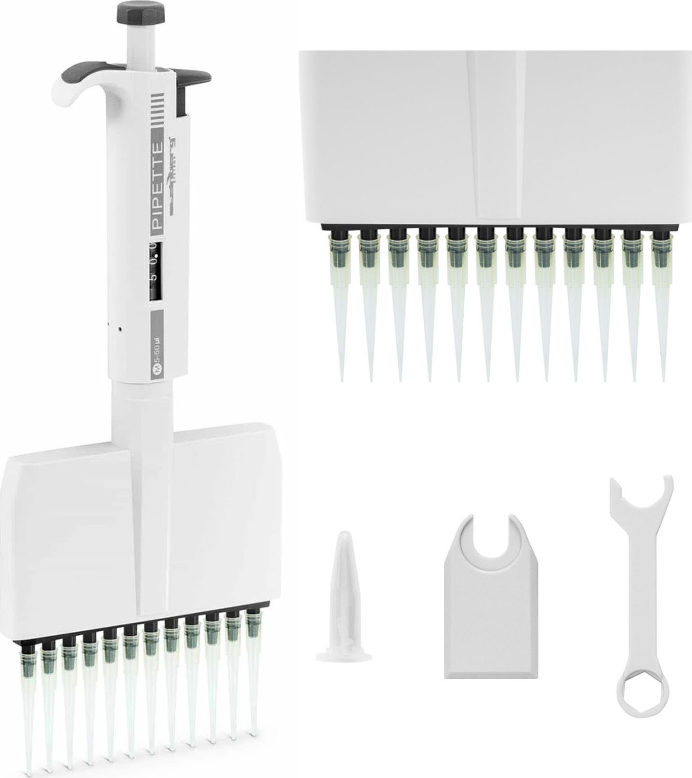 Steinberg Pipeta laboratoryjna 12 kanałowa ręczna 0.005-0.05 ml Pipeta laboratoryjna 12 kanałowa ręczna 0.005-0.05 ml