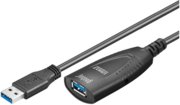 Kabel USB MicroConnect USB-A - USB-A 5 m Czarny (USB3.0AAF5A)