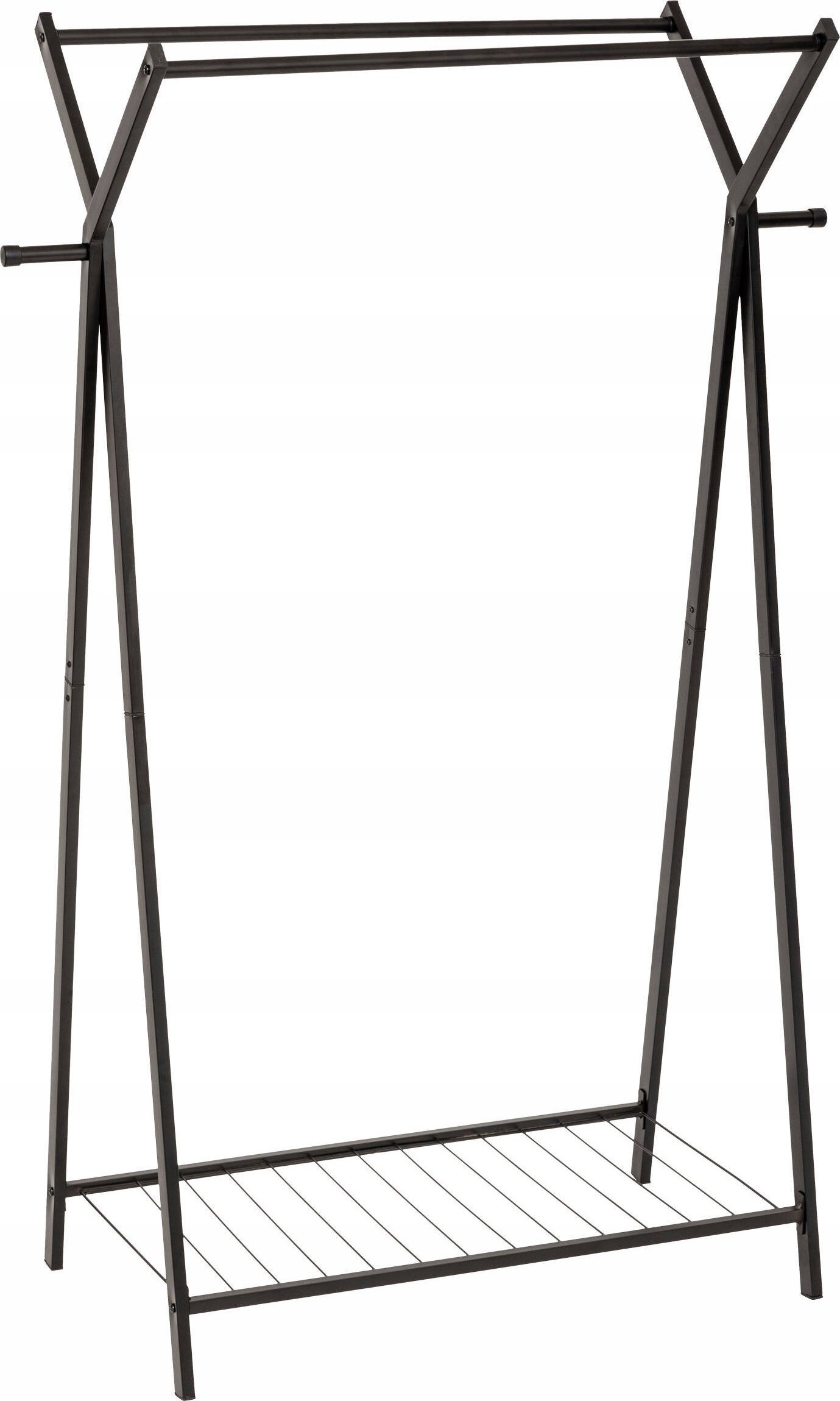 Metalowy wieszak na ubrania podwójny METTY, 98 x 43,5 x 145 cm