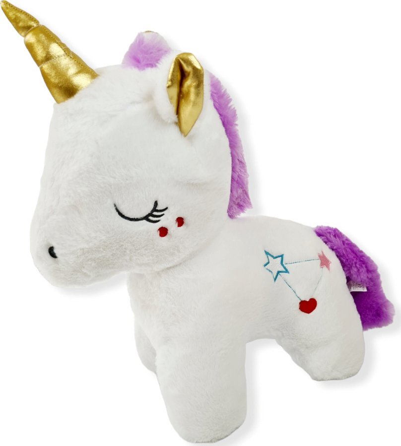 Blue Ride Jednorożec stojący maskotka pluszowa 50 cm biały