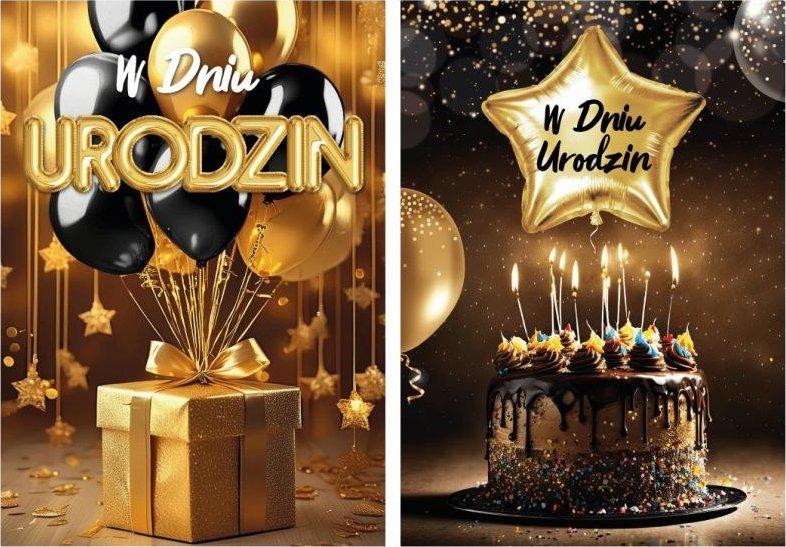 Kartki karnet FL-08 Urodziny