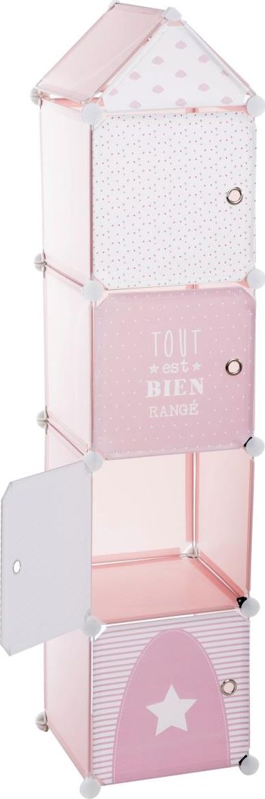 Składana szafka do pokoju dziecka różowa