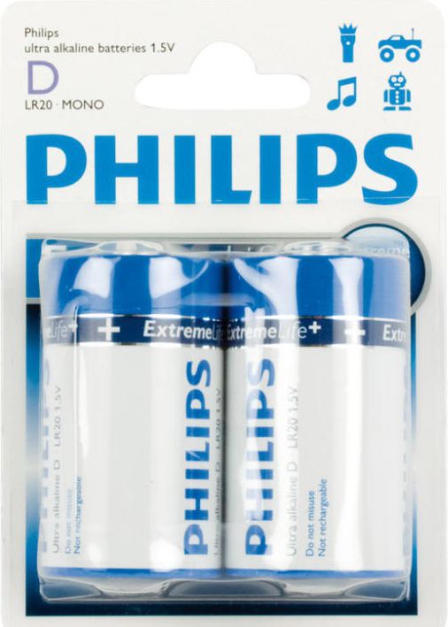 Philips Bateria D / R20 2 szt.