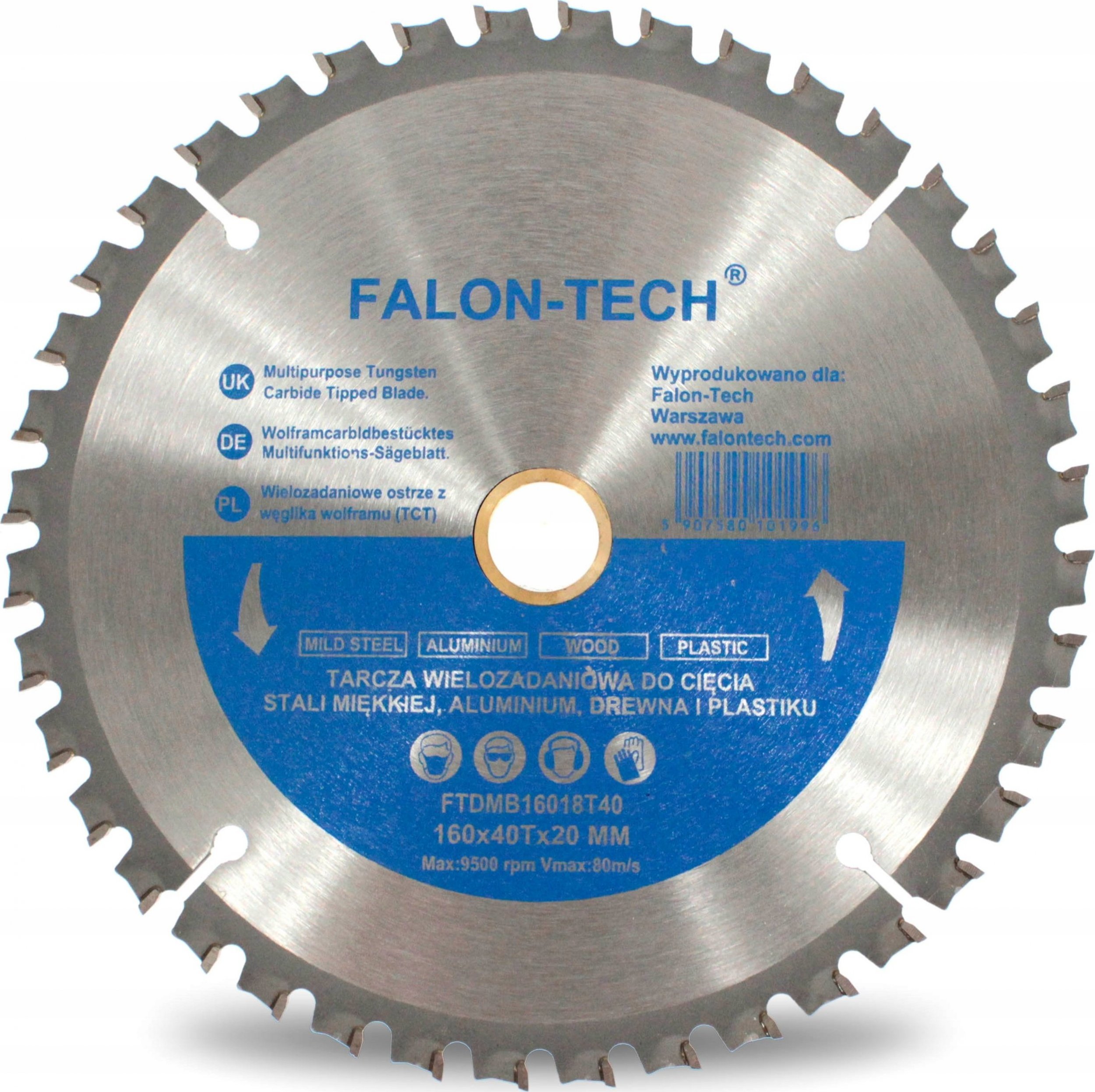 Falon-Tech Tarcza uniwersalna TCT 160mm 40z