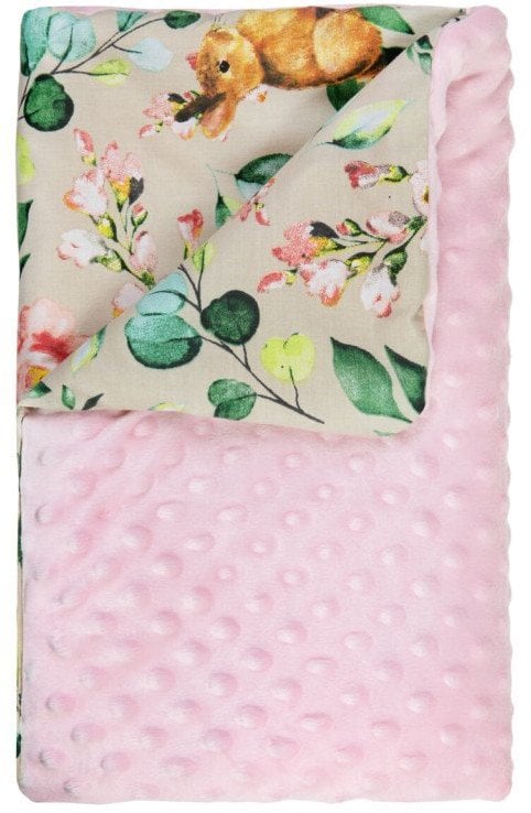 Lulando Lulando BABYDECKE 100 X 75 CM ROSA BLUMEN