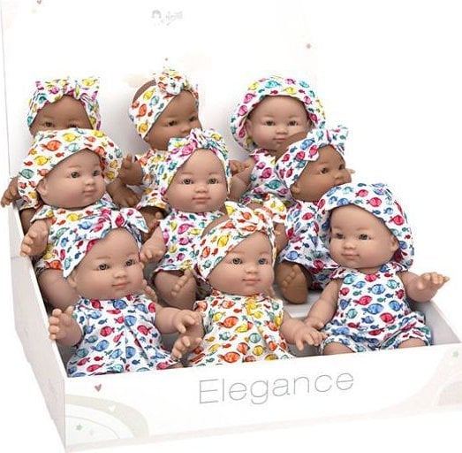 Munecas Arias laleczki z ubrankami w rybki, 26 cm