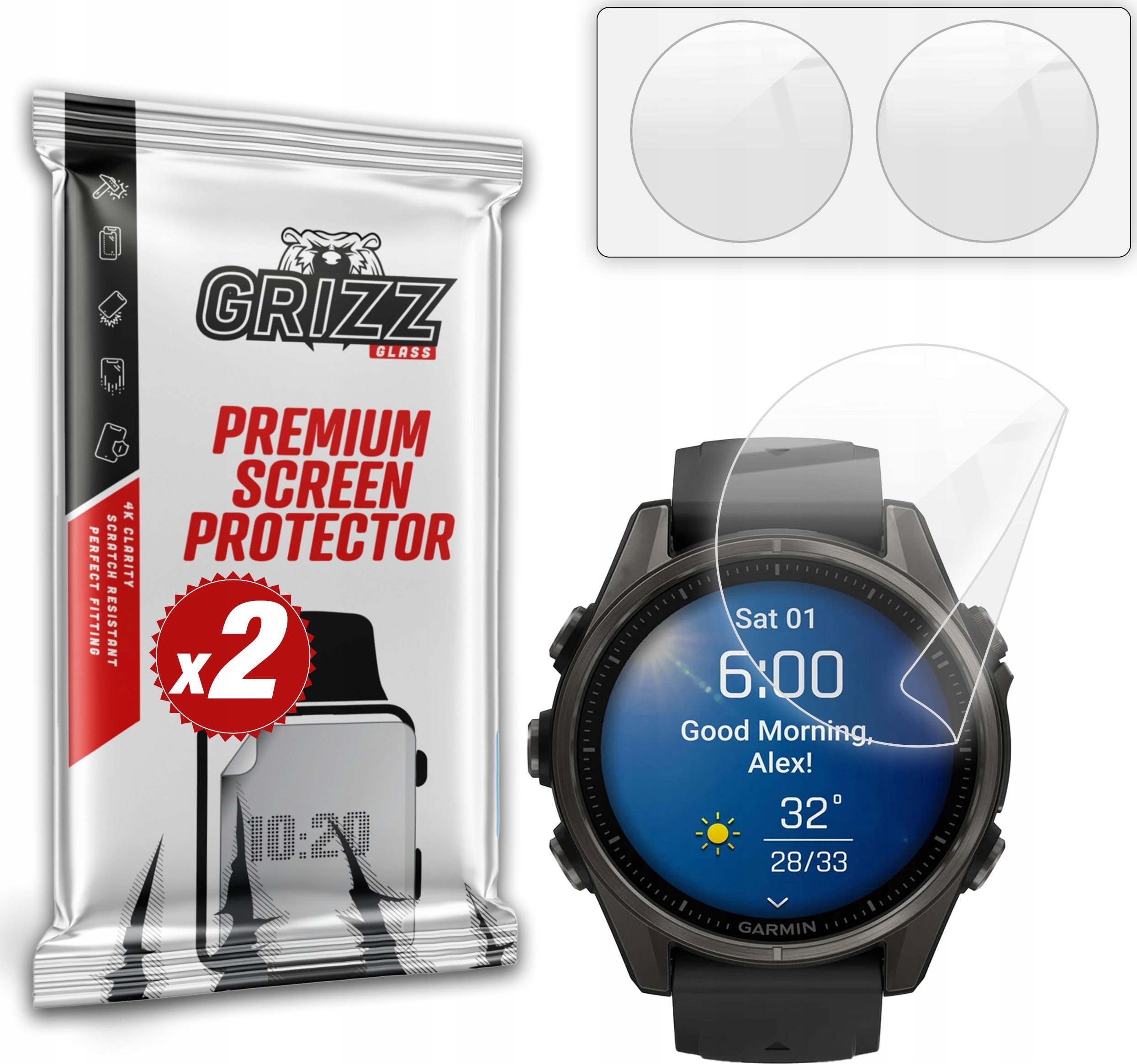 Folia ceramiczna GrizzGlass CeramicFilm do Garmin Fenix 8 43mm