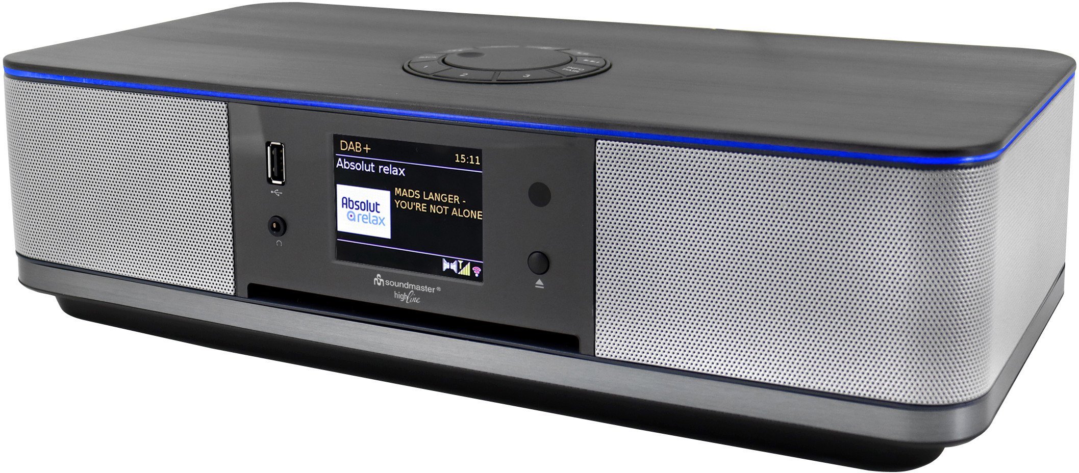 Wieża Soundmaster Soundmaster ICD2023SW przenośny system stereo Cyfrowy 15 W DAB+, FM, PLL Szary, Srebrny Odtwarzacz mp3