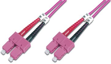 Digitus Patchcord światlowodowy SC - SC, Multimode, Duplex, OM4, 2m (DK-2522-02-4)