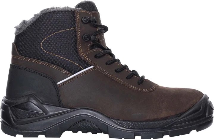 ARDONLEADERWIN S3 CI SRC G3393 - Zimowe skórzane trzewiki robocze NUBUCK PODESZWA PU/PU wodoodporne antypoślizgowe wkładka antyprzebiciowa 48