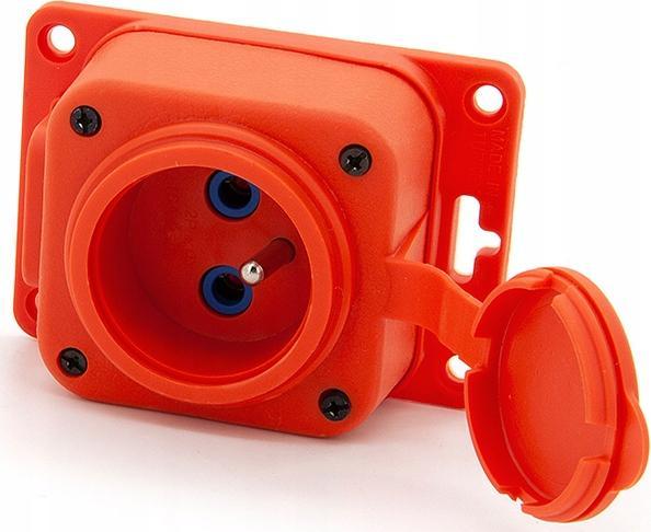 ELS Elektrotechnika ELS ELEKTROTECHNIKA / BYLION GNIAZDO POJEDYNCZE GUMOWE DO PRZEDŁUŻACZA 230V TRGP-1