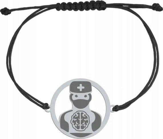 Radziszewska Jewellery Bransoletka dla Neurologa Lekarza srebro GRAWER