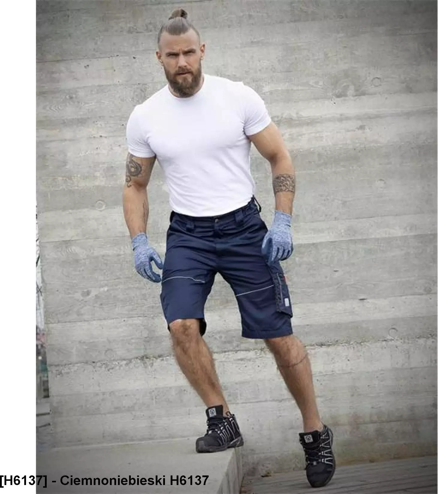 Ardon SUMMER ARDON - modne szorty, dopracowana sylwetka, odblaskowe elementy - Ciemnoniebieski H6137 58