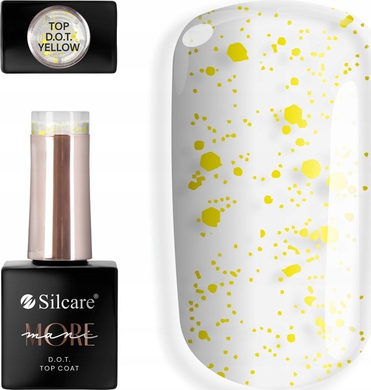 SILCARE_Mani More DOT top coat do paznokci Yellow 10g