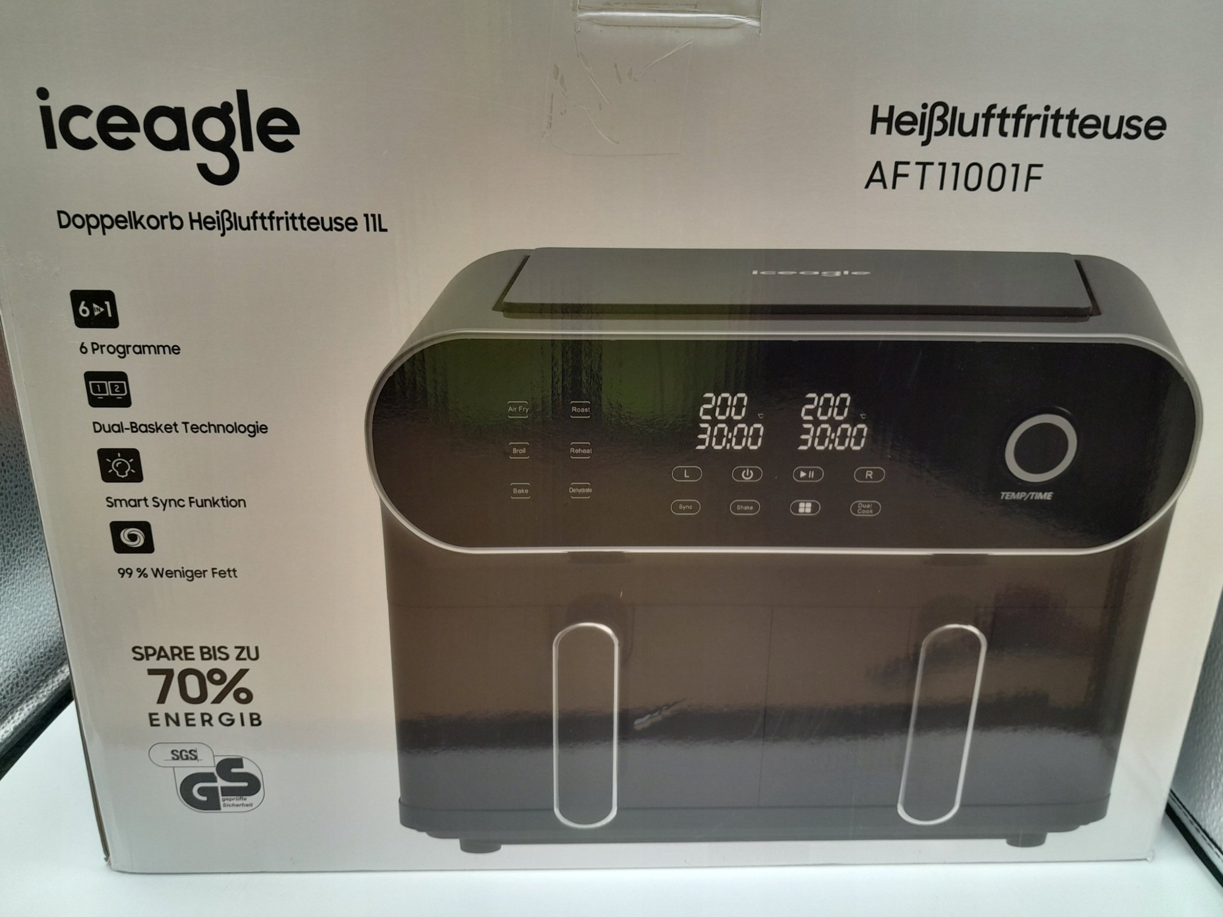 Frytkownica beztłuszczowa Iceagle AFT11001 iceagle 11L XXL Airfryer nowa