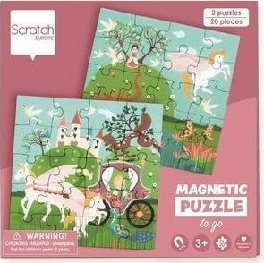 Puzzle magnetyczne 20x2 + książka Księżniczki
