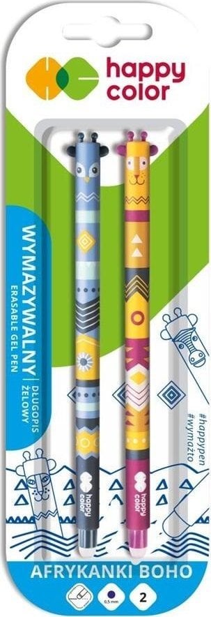 Długopis wymaz. Afrykanki Boho 0,5mm 2szt niebiesk