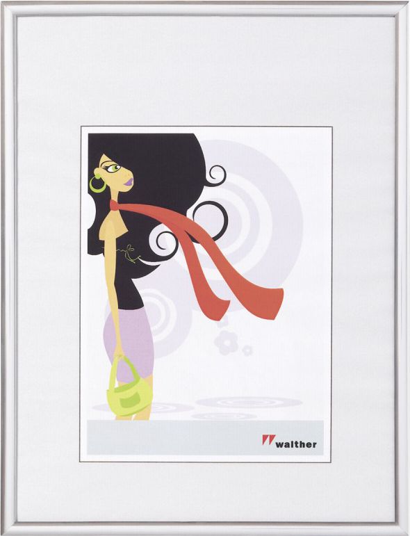 Ramka Walther New Lifestyle, 18x24, plastikowa, srebrna (KV824S)