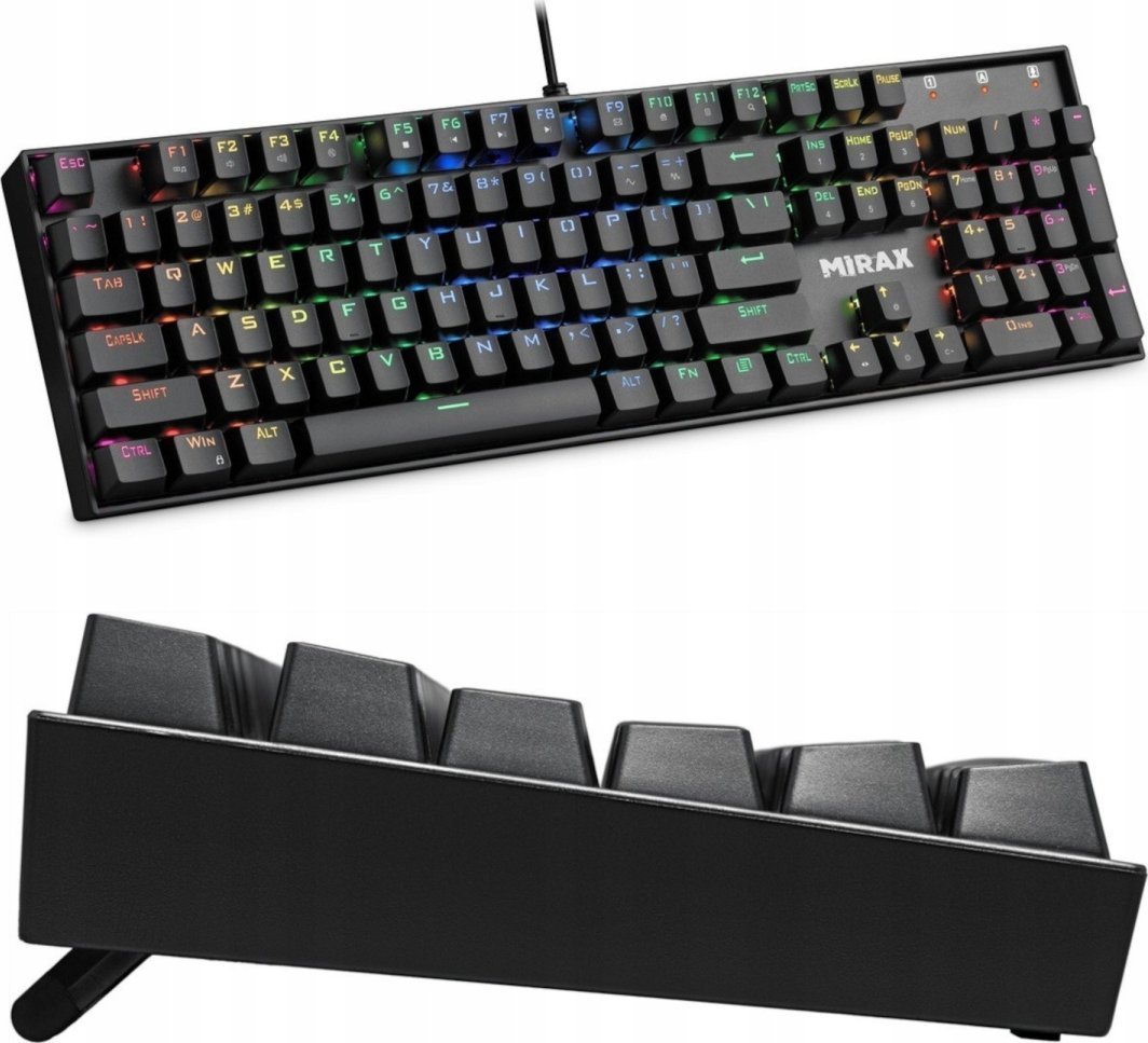 Klawiatura Defender Klawiatura przewodowa Defender MIRAX GK-352 MECHANICZNA podświetlana gaming RGB outemu blue