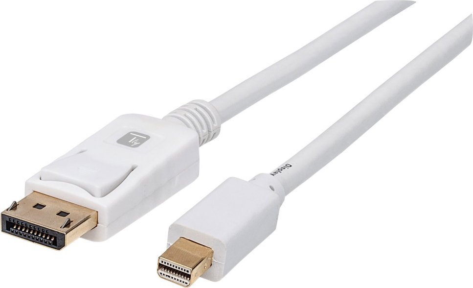 Kabel Techly TECHLY Mini-DisplayPort M auf DisplayPort M Kabel 4K 60Hz weiss 3m