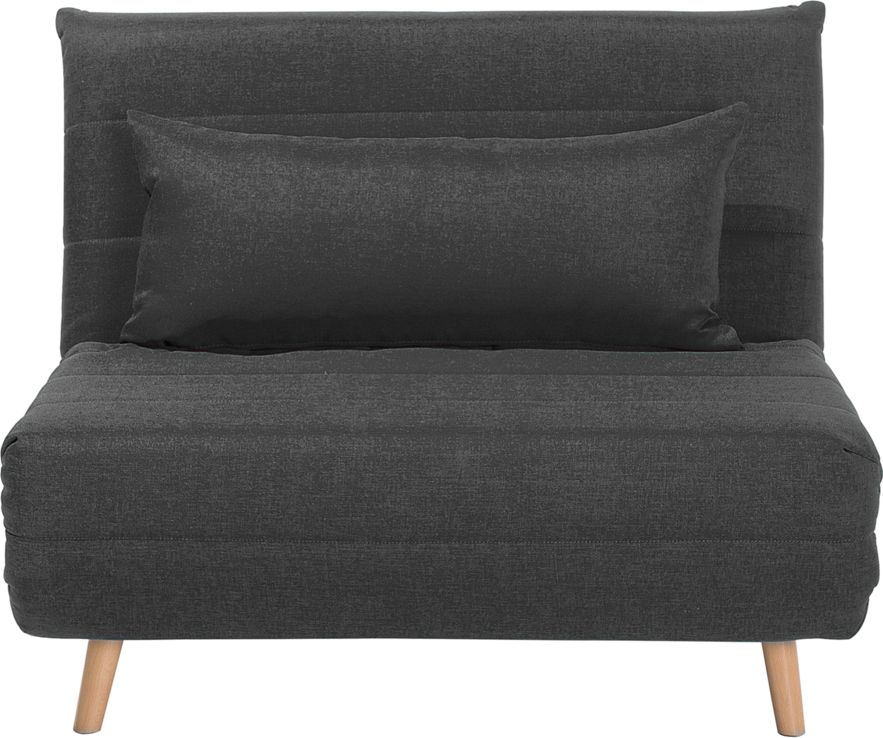 Beliani Sofa rozkładana ciemnoszara SETTEN