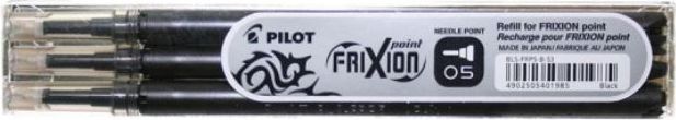 Pilot WKLAD DO WYMAZYWALNEGO CIENKOPISU FRIXION POINT CZARNY OPAKOWANIE 3 SZT - BLS FRP5 B