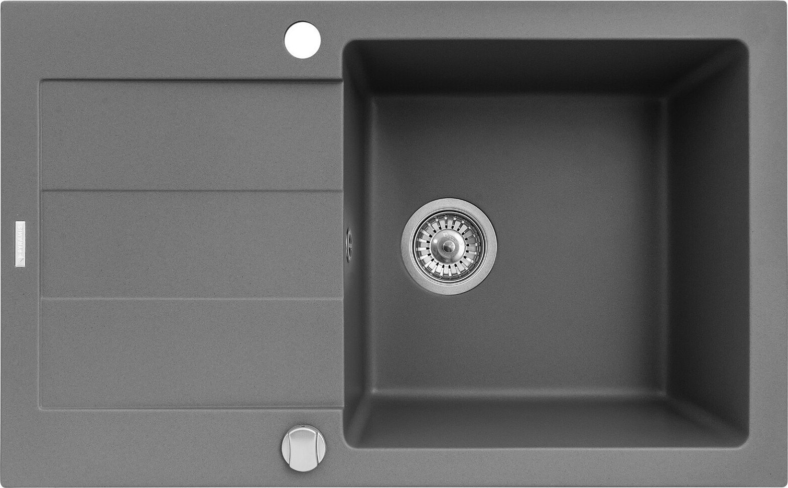 Zlewozmywak Pyramis Zlew Pyramis Sparta Plus 78x48 1B1D szary