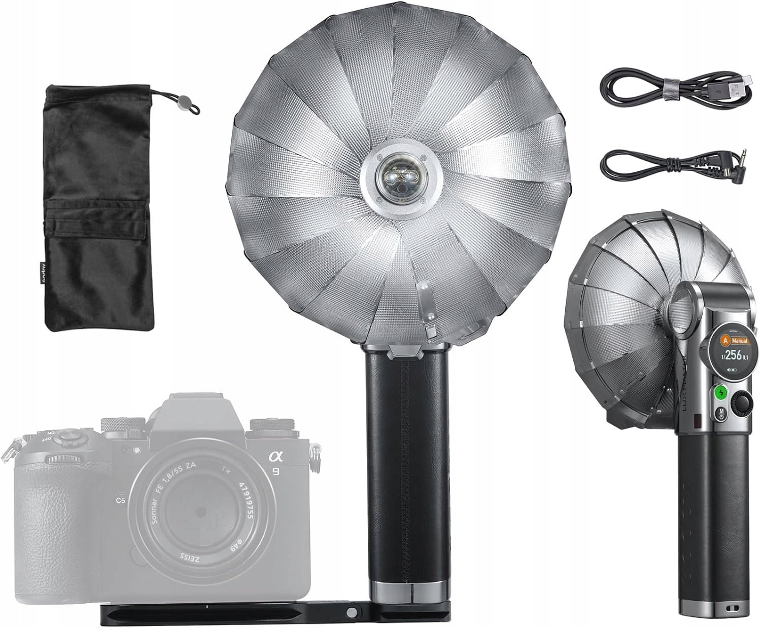 GODOX Lux Master GN25 lampa błyskowa retro 6000K 300K 2,4G obrotowa głowica