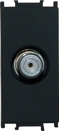 TEM Gniazdo SAT końcowe antenowe 1dB 1M modul czarny bez ramki KM16SB-B/U TEM do PD12 1795 / 1329