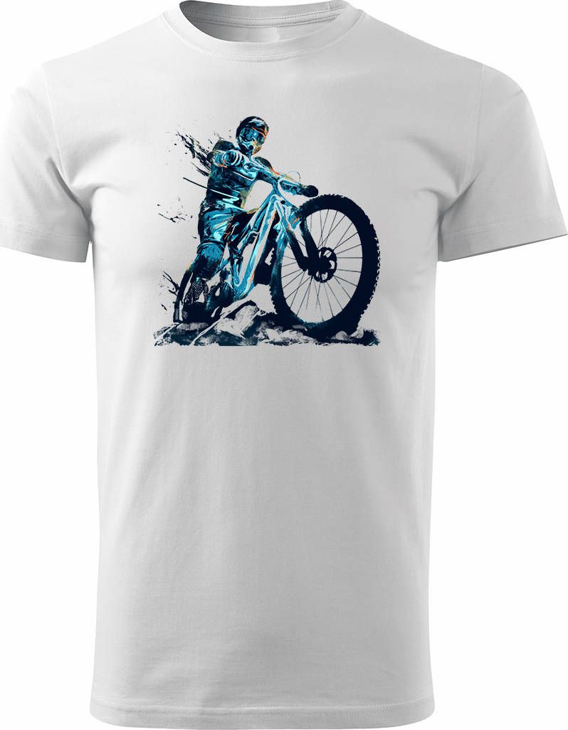 Topslang Koszulka rowerowa na rower z rowerem górskim MTB Downhill Mountain Bike męska biała REGULAR XL