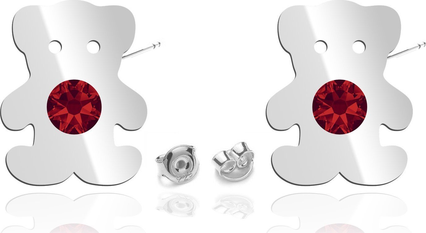 Radziszewska Jewellery Kolczyki Srebrne z Misiem