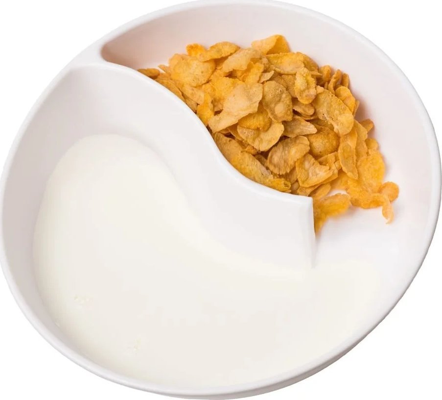 Dwukomorowa Miska - Idealna do Płatków z Mlekiem