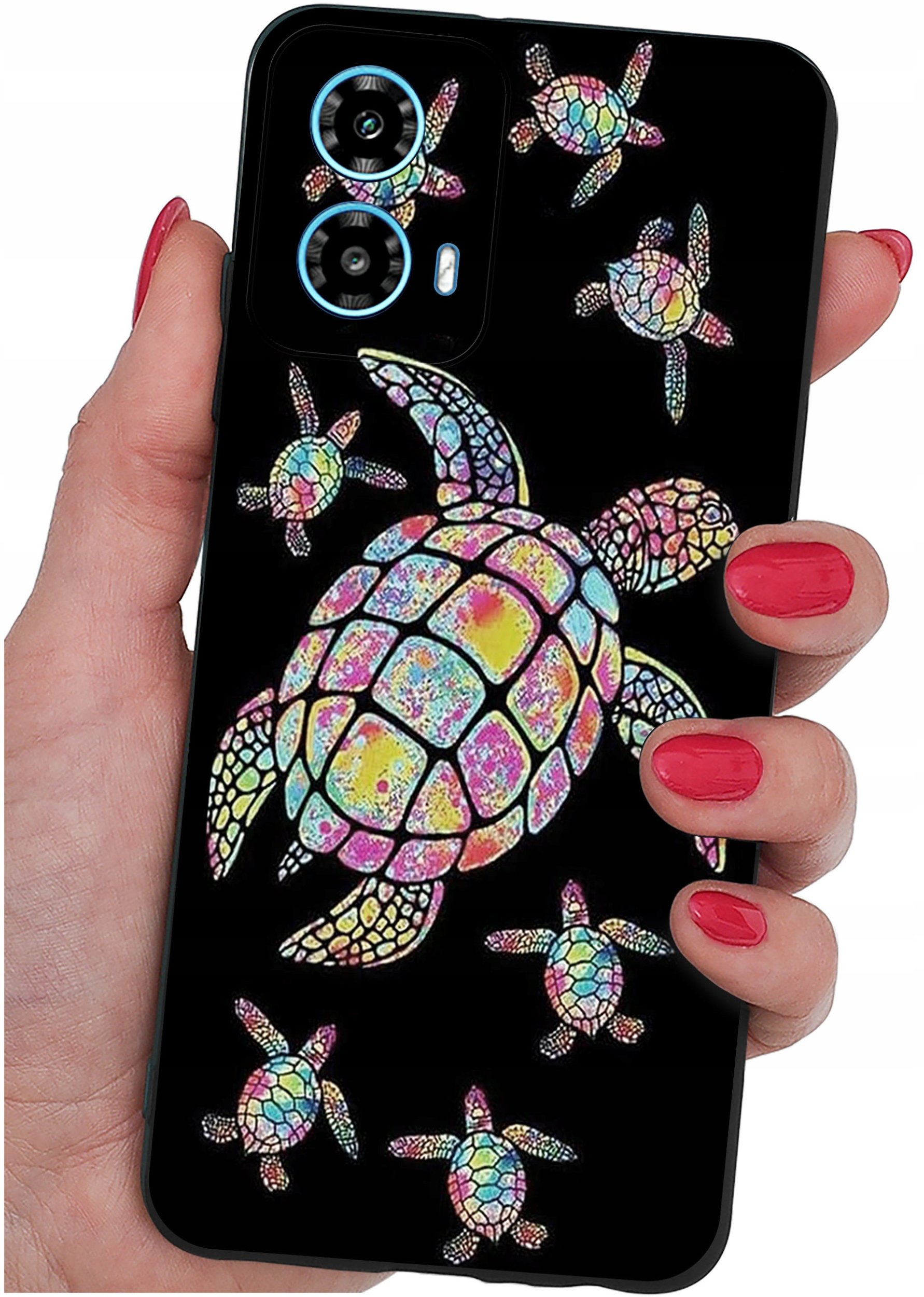 ETUI do Motorola Moto G34 5G WZORY |SILIKONOWE MATT CASE + SZKŁO 9H