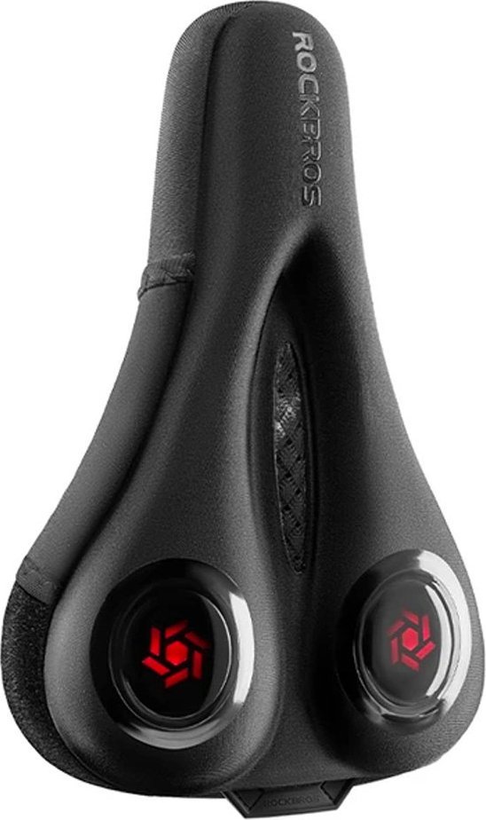 Pokrowiec na siodełko żel pianka + osłona przeciwdeszczowa - czarno-czerwony ROCKBROS