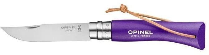 Opinel Nóż Colorama 07 Violet z rzemieniem
