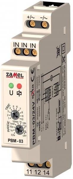 Zamel Przekaźnik bistabilny z wyłącznikiem czasowym 24V AC/DC PBM-03/24V (EXT10000066)