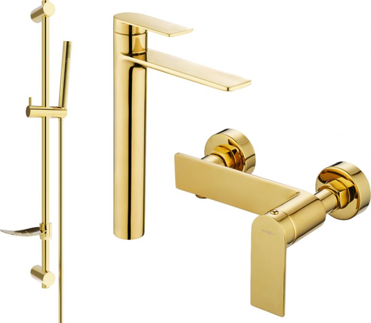 Mexen Mexen Zero DF70 zestaw prysznicowy, złoty - 71114DF70-50