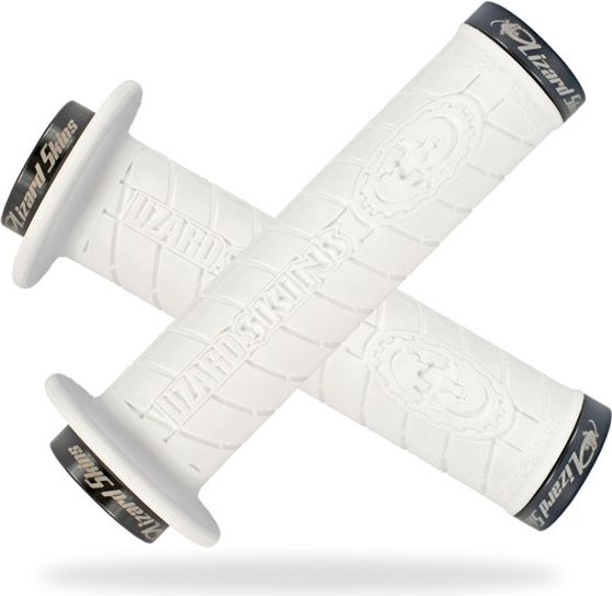 Lizard Skins Chwyty kierownicy LOGO FLANGE LOCK-ON klamry czarne 120mm białe