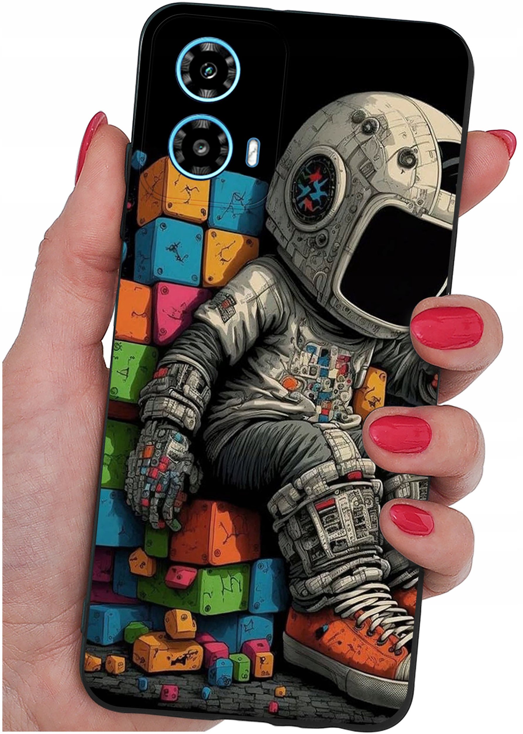 ETUI do Motorola Moto G34 5G WZORY |SILIKONOWE MATT CASE + SZKŁO 9H