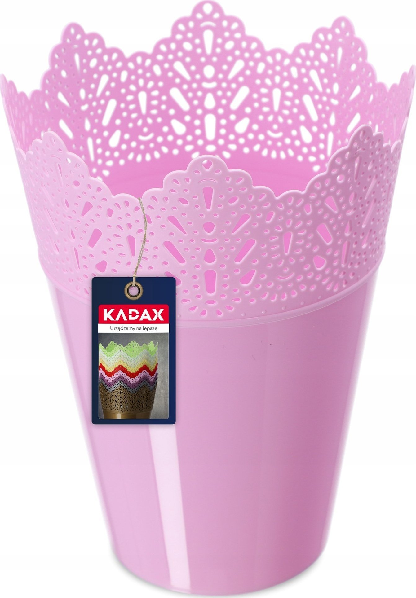 Kadax Doniczka Osłonka Na Kwiaty Rośliny Różowa 16,5 cm