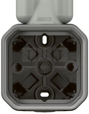 PLEXO55 underlager med ISO20 forskruning 2 modul grå