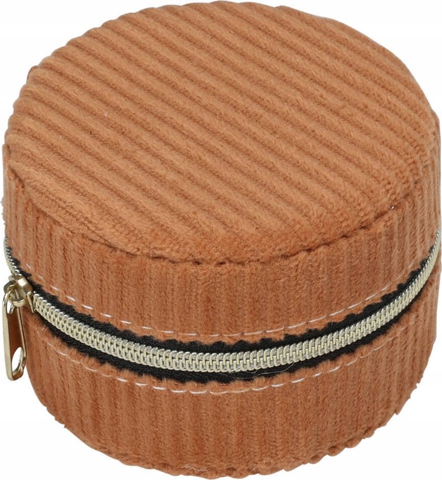 Home Styling Collection Mała szkatułka na biżuterię, sztruks, Ø 8 cm