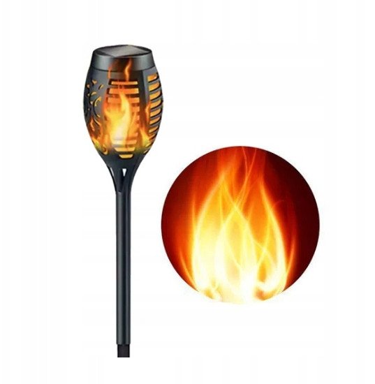 ITIMPORT Lampka Płomień 1000mAh 96LED POCHODNIA Ogrodowa WBIJANA IP65 1szt