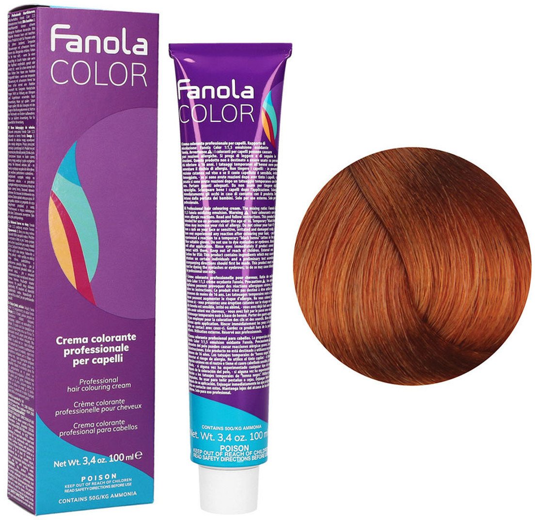 Fanola Color Krem koloryzujący Farba do włosów 100ml Light Blonde Copper Golden (8.43)