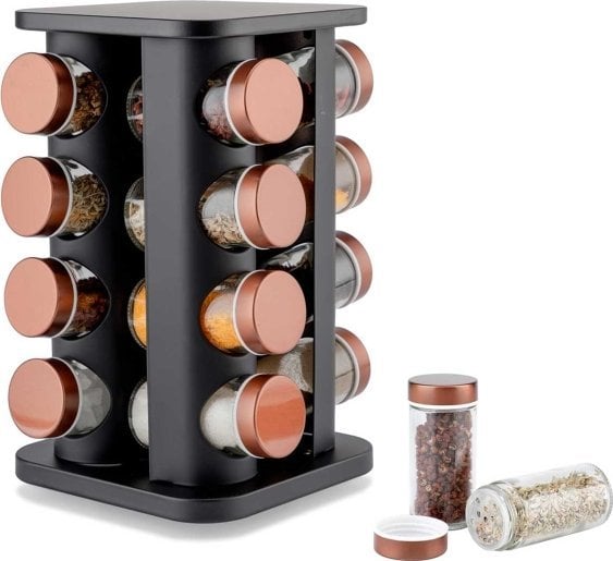 Elitehoff STOJAK OBROTOWY NA PRZYPRAWY 16 POJEMNIKÓW E-8256