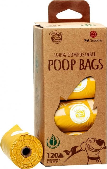 Pet Supplies TOBYS CHOICE Kompostowalne woreczki EKO Worki na odchody 120szt POOP BAGS
