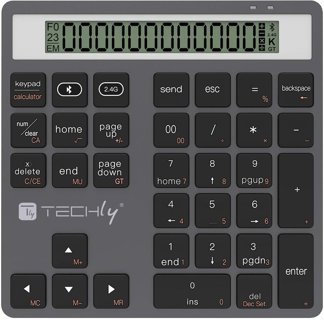 Klawiatura numeryczna bezprzewodowa z kalkulatorem BT/RF USB