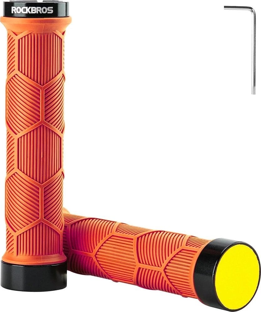 RockBros Gripy rowerowe Rockbros 40720007004 z odblaskiem - pomarańczowe