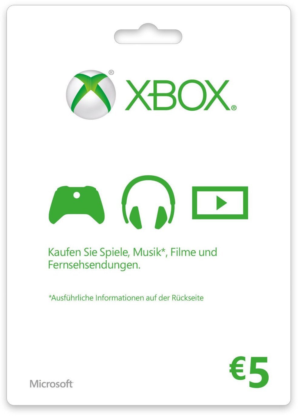 MS ESD Gift Card Xbox LIVE AGENCY Online 5 EURO