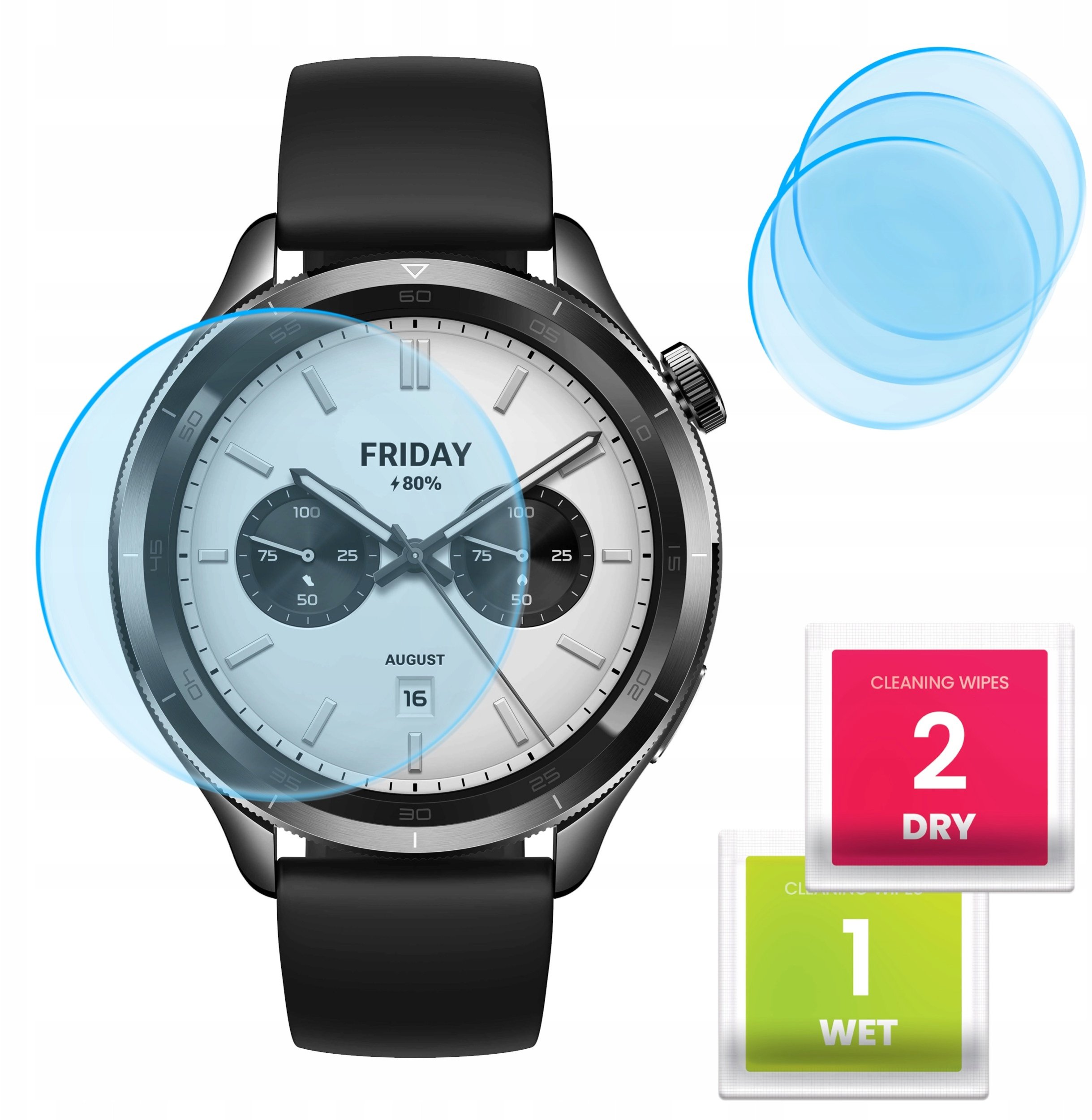 3-PAK Szkło Hybrydowe do Xiaomi Watch S4 (Szkiełko, Ochronne, Odporne, 9H)